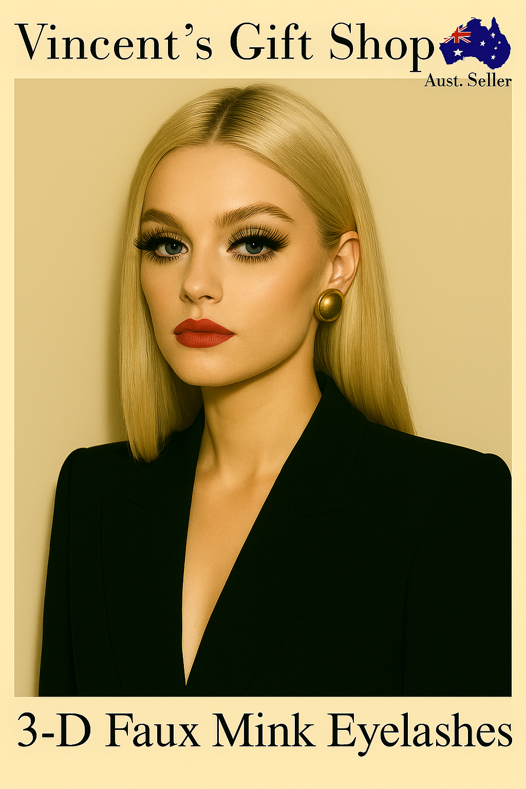 Handmade 3D Faux Mink EyeLashes - Vincent Forrest Sydney - F273