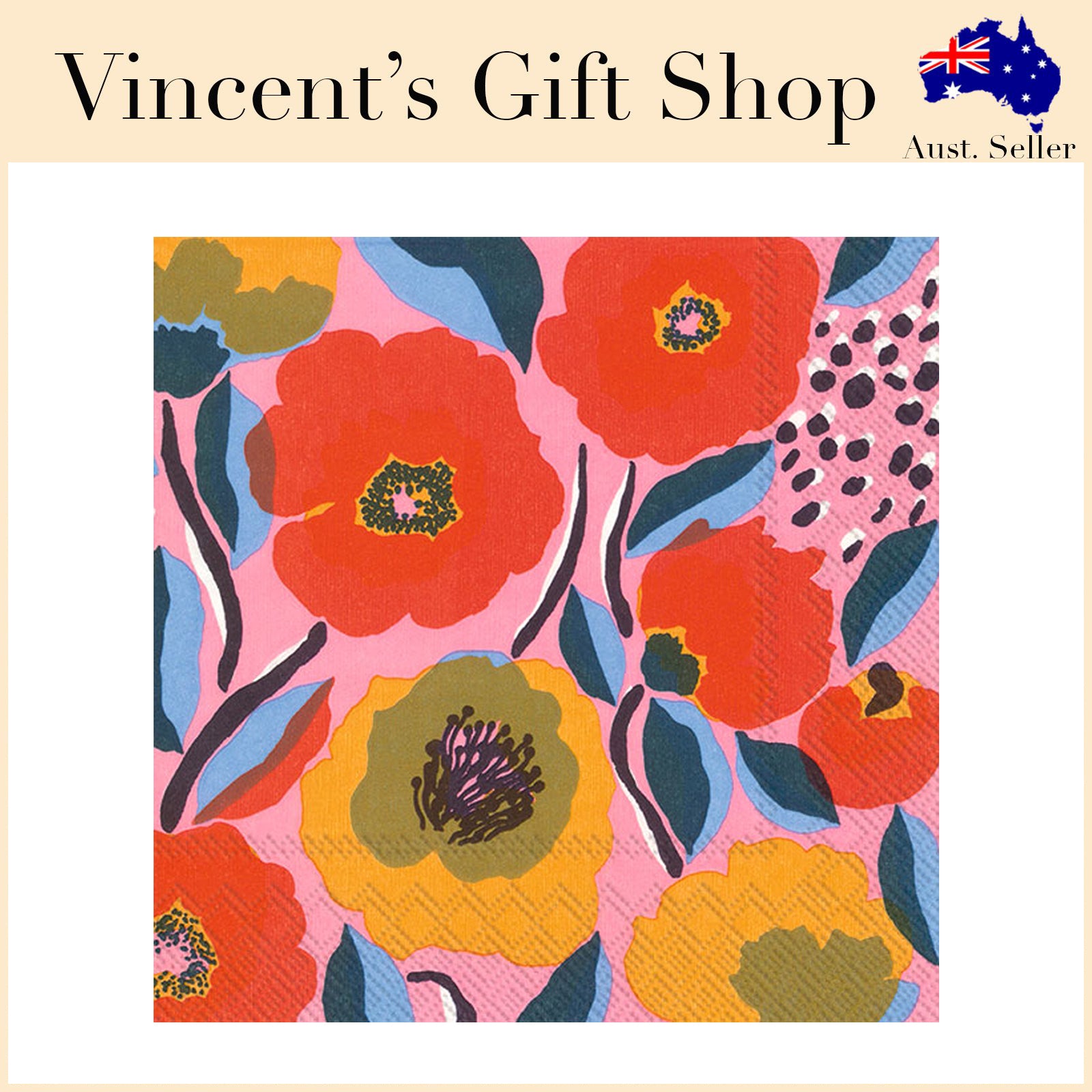 Marimekko Rosarium Rose Serviettes Napkins