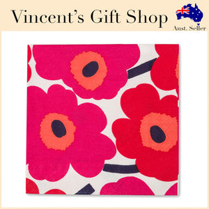Marimekko Unikko Red Serviettes Napkins