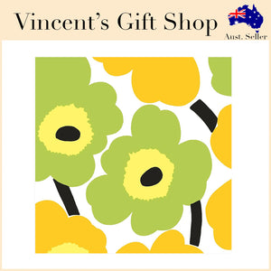 Marimekko Unikko Yellow Serviettes Napkins
