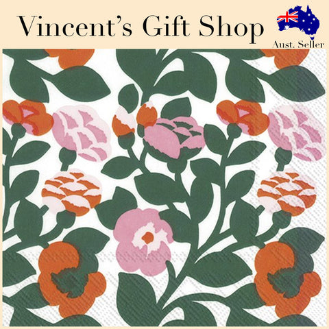 Marimekko Green Green Orange Serviettes