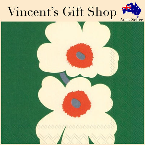 Marimekko Unikko 60th Anniversary Green Serviettes
