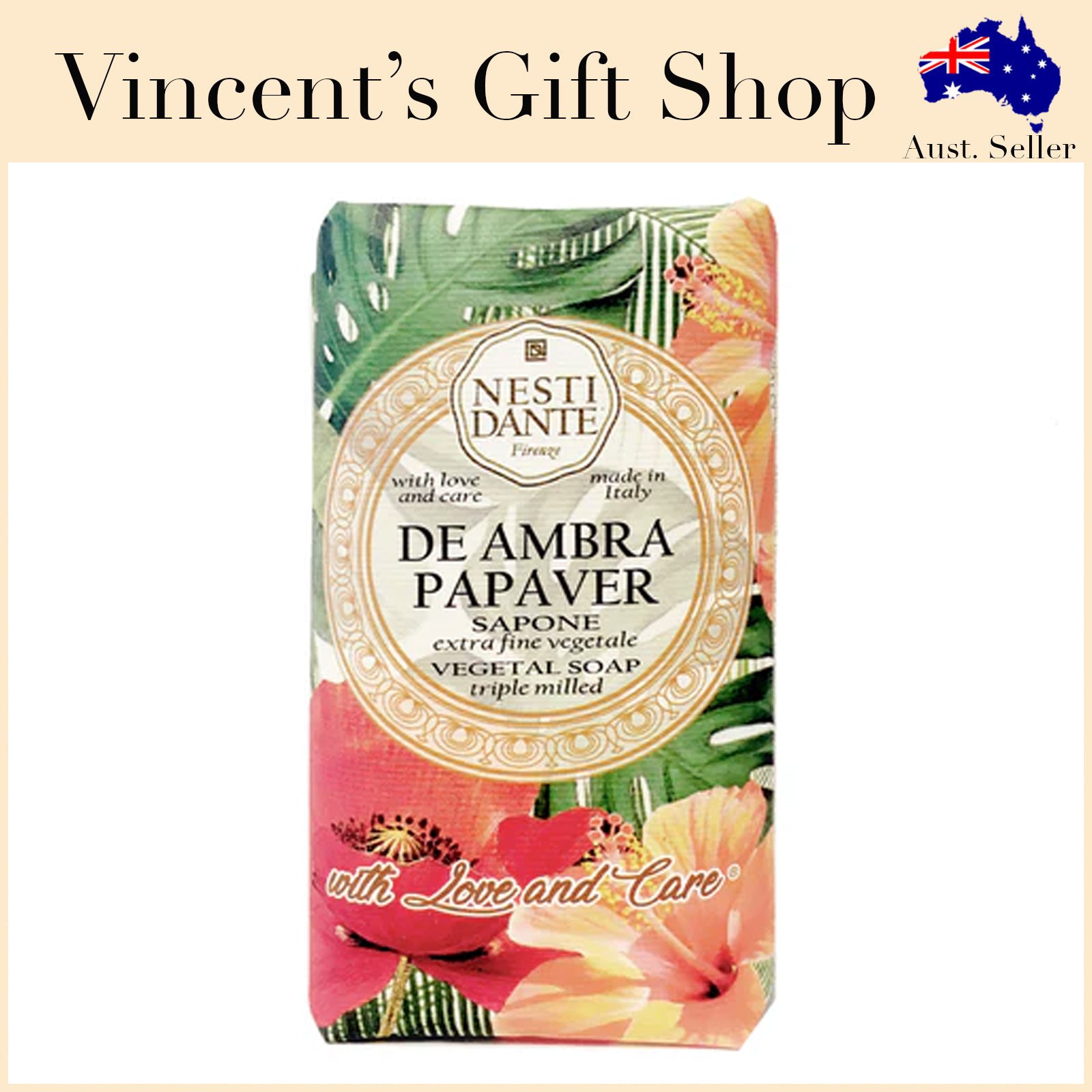 Nesti Dante De Ambra Papaver Soap 250g