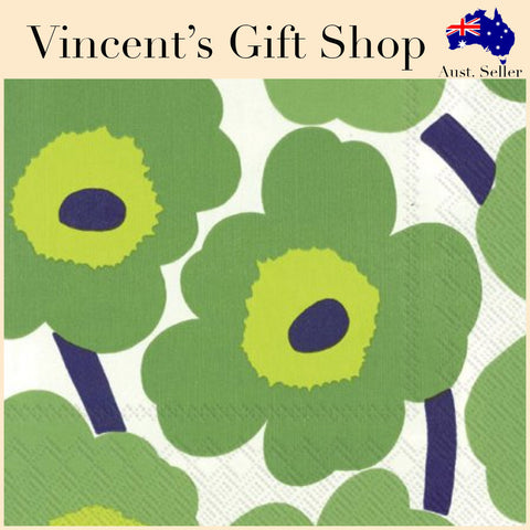 Marimekko Unikko Green Serviettes Napkins