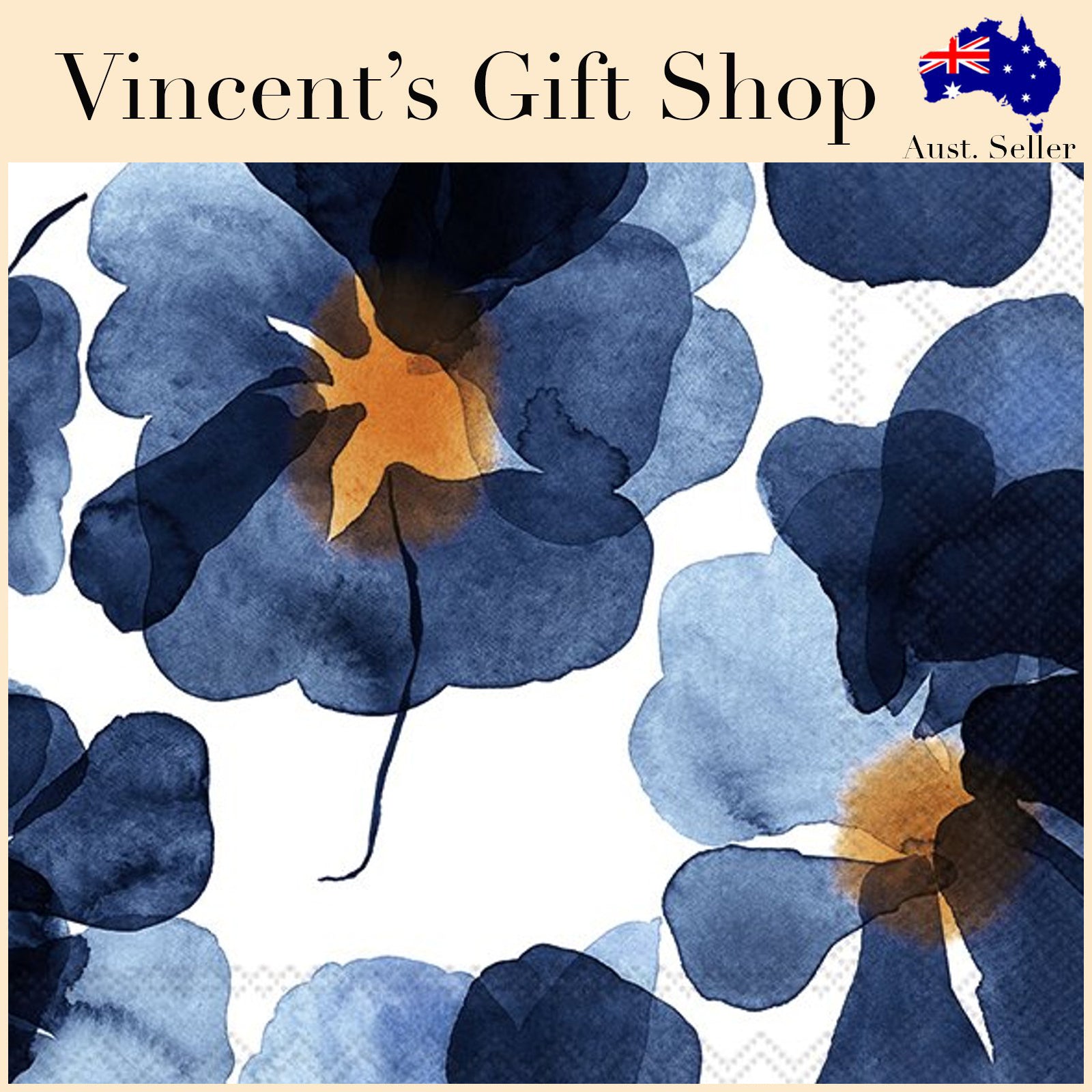 Marimekko Valssi Blue Serviettes