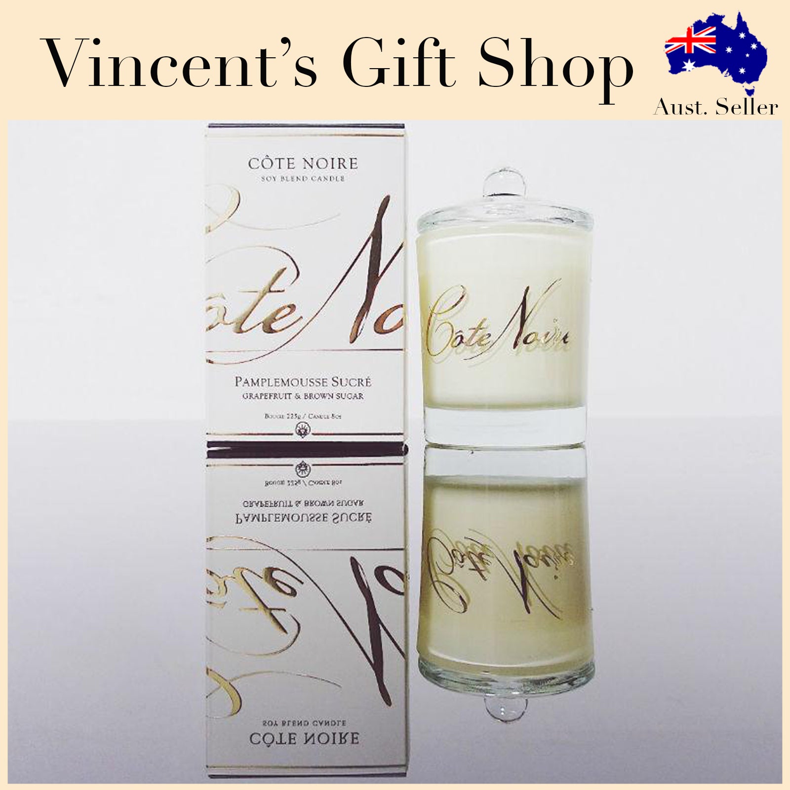 Côte Noire 185g Soy Blend Candle - Grapefruit & Brown Sugar