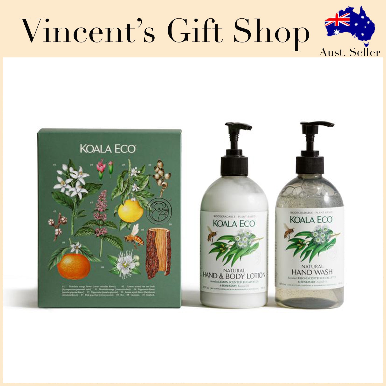 Koala Eco Natural Hand & Body Gift Collection (Lemon Scented Eucalyptus & Rosemary)