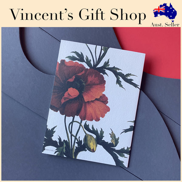 Red Flower Gift Card - with envelope.