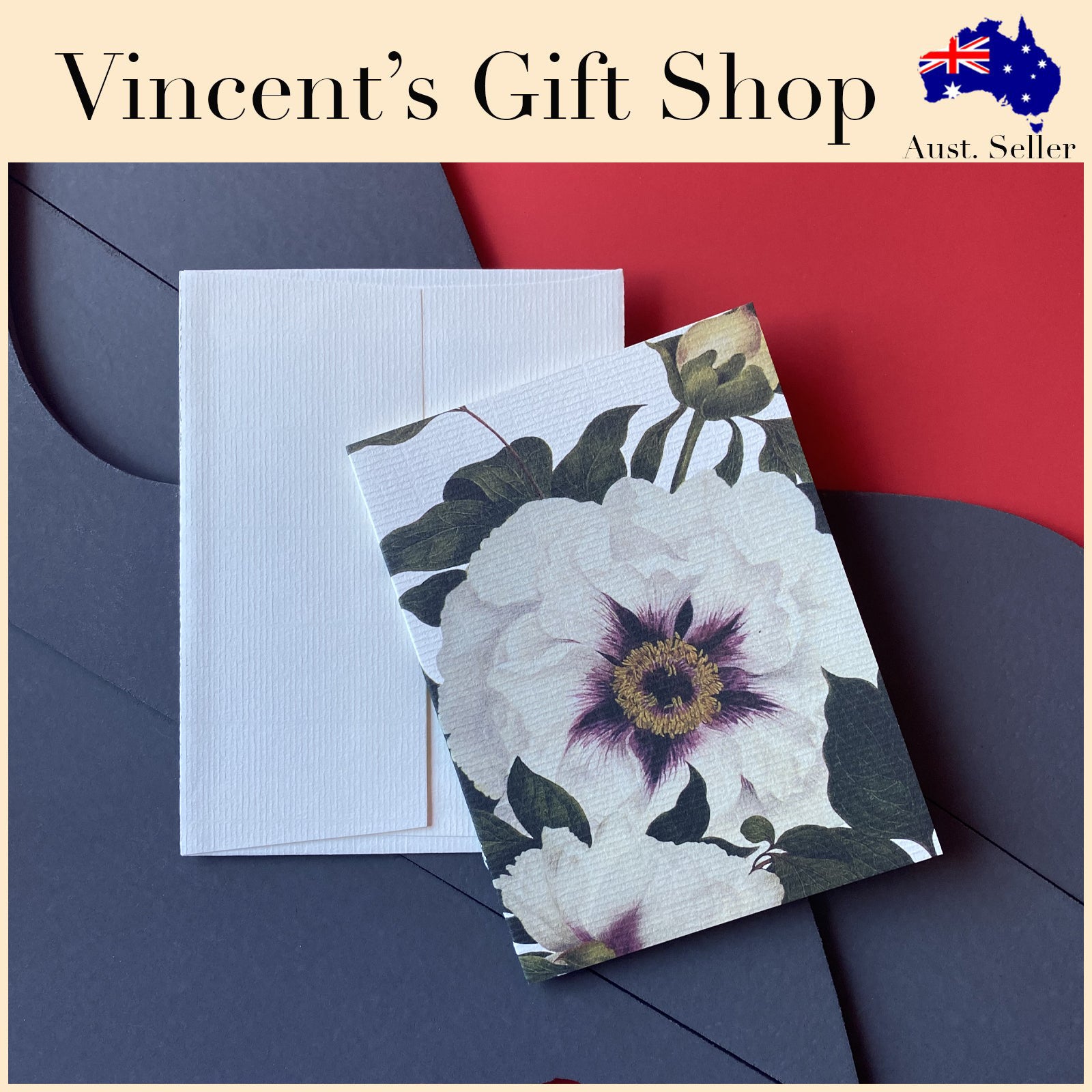 White Flower Gift Card - with envelope.